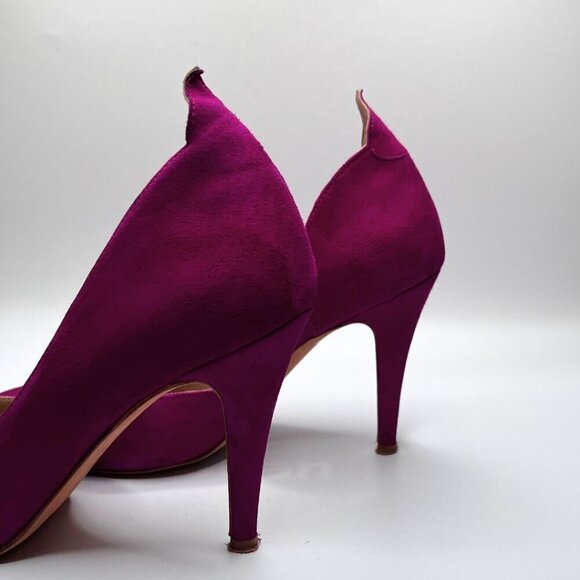 BY MALENE BIRGER PAX FUCHSIA PINK SUEDE D'ORSAY HEELS PUMPS - 38 (8) - Picture 8 of 13
